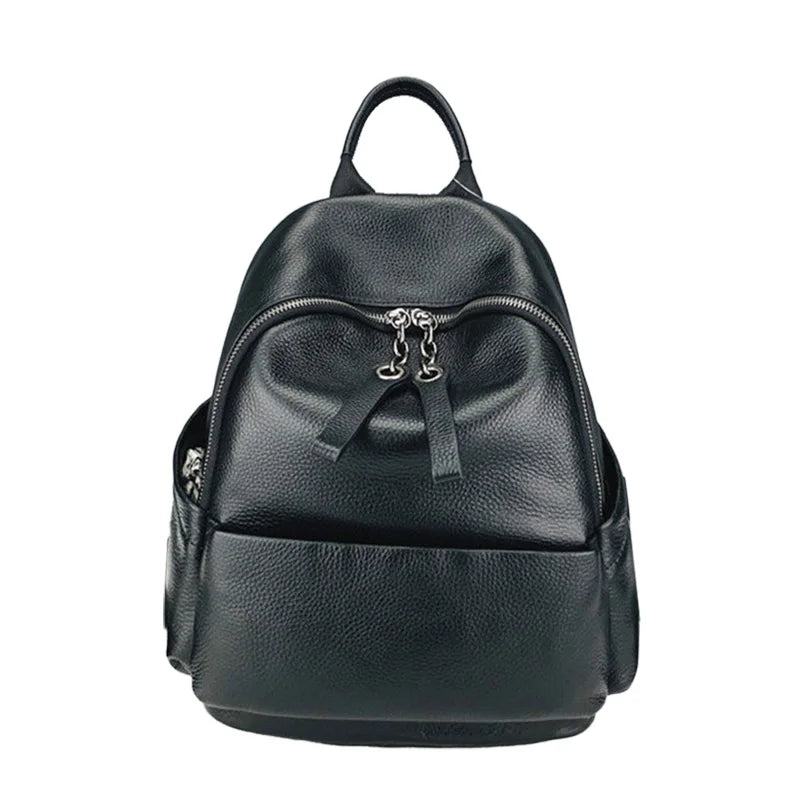 Genuine Cowhide New Travel Backpack, Aidrani Women Leather Rucksack, Casual Shoulder Bag for Work Daily Use