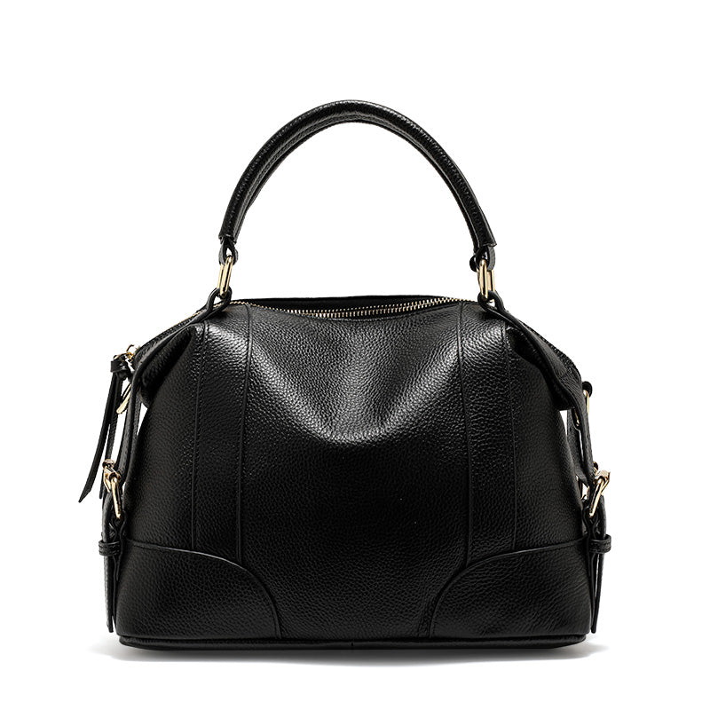 Genuine Cowhide Pebbled Leather Womens Handbag Tote,Soft Large Capacity Detachable Wide Strap Shoulder Crossbody Purse