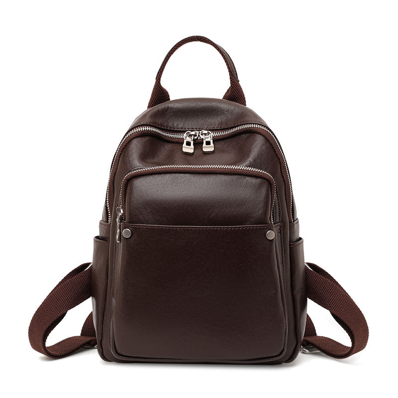 Genuine Cowhide,Smooth Soft Grain,Backpack,Women Anti Theft Convertible Bag,Backpack Carry,Hand Single Shoulder Carry,Daily Commute,Short Travel