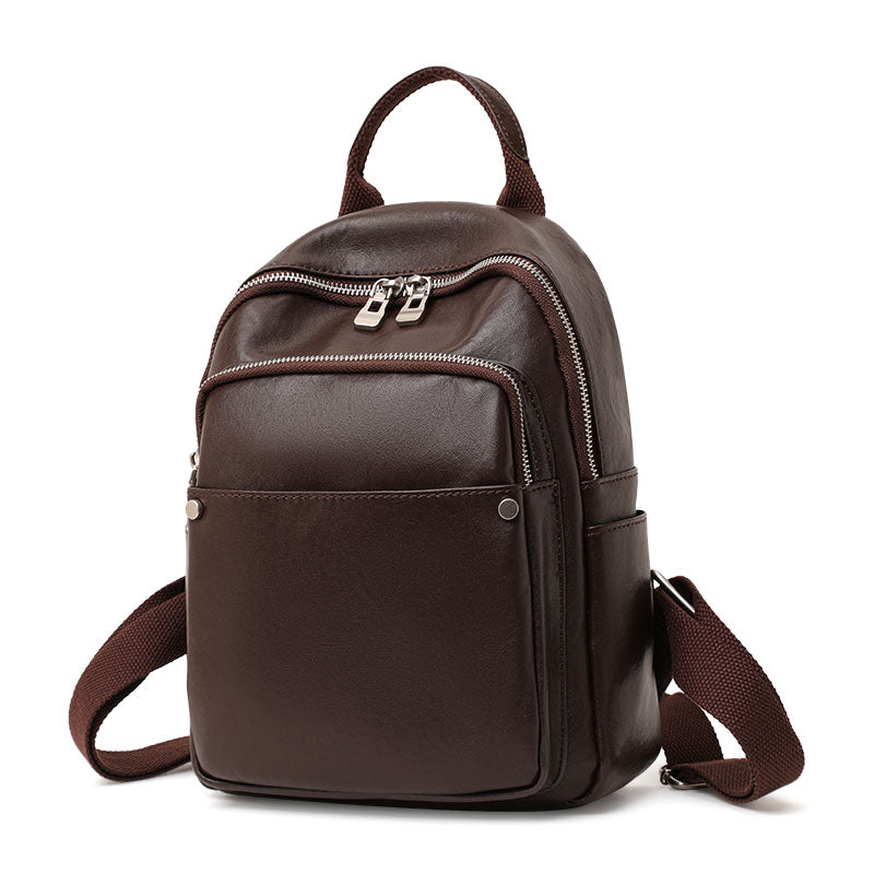 Genuine Cowhide,Smooth Soft Grain,Backpack,Women Anti Theft Convertible Bag,Backpack Carry,Hand Single Shoulder Carry,Daily Commute,Short Travel