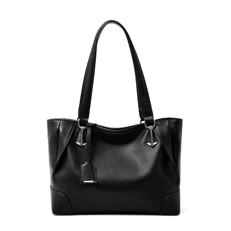 Genuine Cowhide Pebbled Leather Womens Large Capacity Tote Bag,Wine Red Multi Compartment Adjustable Single Shoulder Handbag