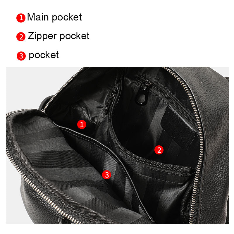 Genuine Cowhide,Pebble Soft Grain,Rounded Backpack,Women Anti Theft Convertible Bag,Backpack Carry,Cross Shoulder Carry,Daily Commute,Short Travel