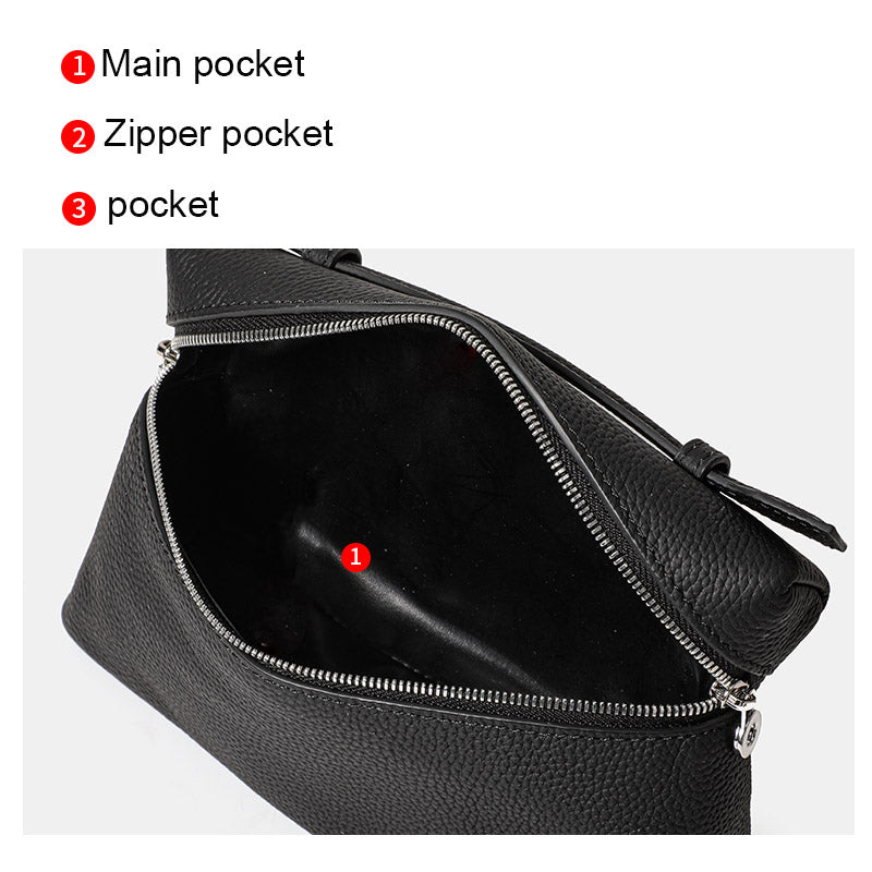 Genuine Cowhide Women Box Bag,Pebbled Grain Rectangular Mini Handbag Detachable Crossbody Strap Inner Pocket