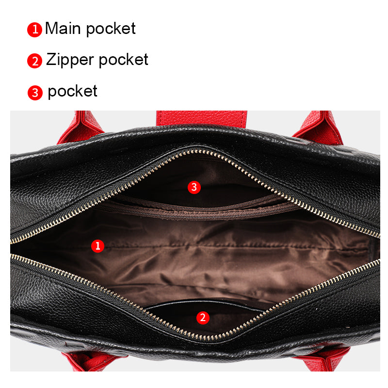 Genuine Cowhide Embossed Letter Color Block Womens Structured Pillow Handbag,Pebbled Multi Compartment Adjustable Crossbody Shoulder Bag