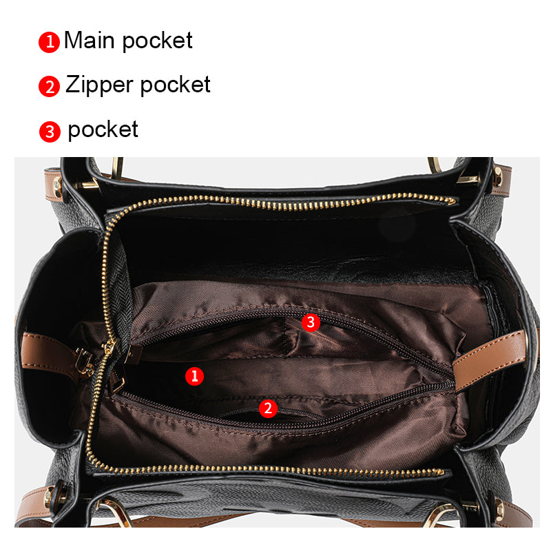 Genuine Cowhide Embossed Floral Large Soft Tote Handbag Women Detachable Wide Shoulder Strap Multi Pocket Daily Commute Travel Bag With Matching Pouch