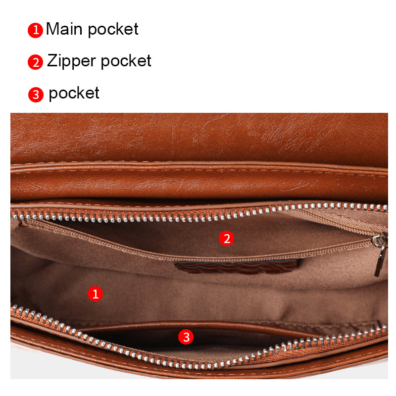 Genuine Cowhide,Glossy Crocodile Grain,Flap Underarm Bag,Vintage Adjustable Crossbody Bag,Single Cross Carry,Daily Leisure Travel