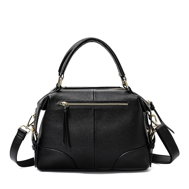Genuine Cowhide Pebbled Leather Womens Handbag Tote,Soft Large Capacity Detachable Wide Strap Shoulder Crossbody Purse