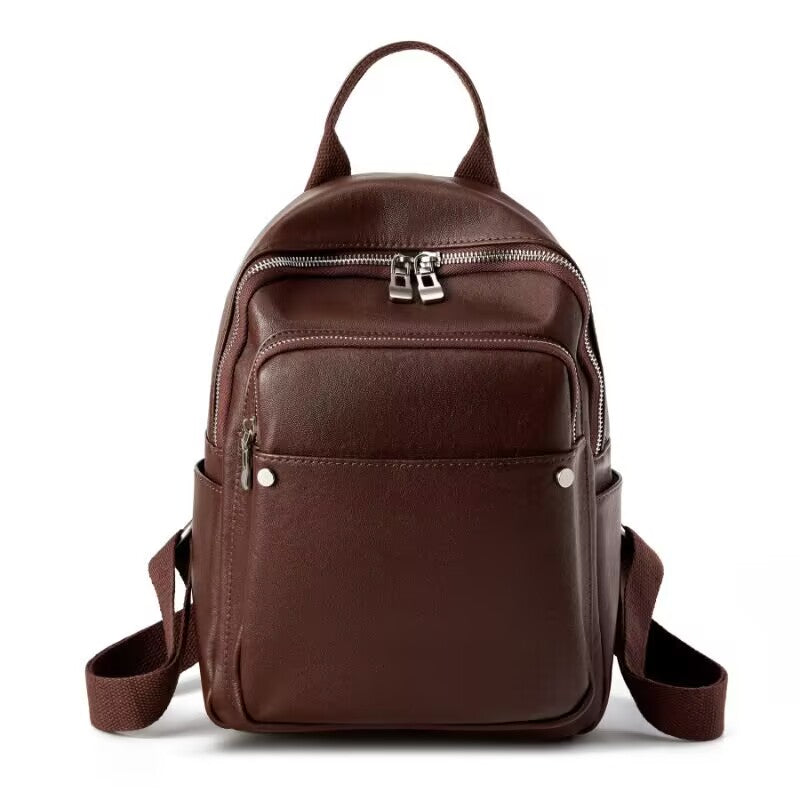 Genuine Cowhide,Smooth Soft Grain,Backpack,Women Anti Theft Convertible Bag,Backpack Carry,Hand Single Shoulder Carry,Daily Commute,Short Travel