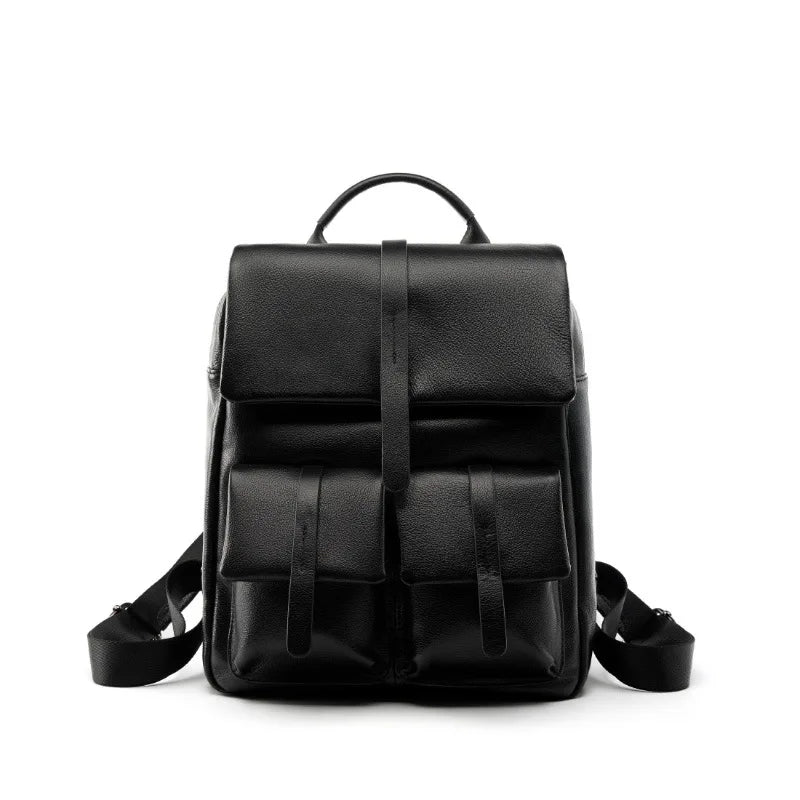 Genuine Cowhide New Women Backpack, Aidrani Fashion Leather Rucksack, Casual Shoulder Bag for Travel Work Daily Use