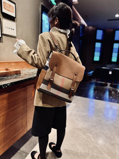 Genuine Cowhide New Women Backpack, Aidrani Fashion Leather Rucksack, Casual Shoulder Bag for Travel Work Daily Use