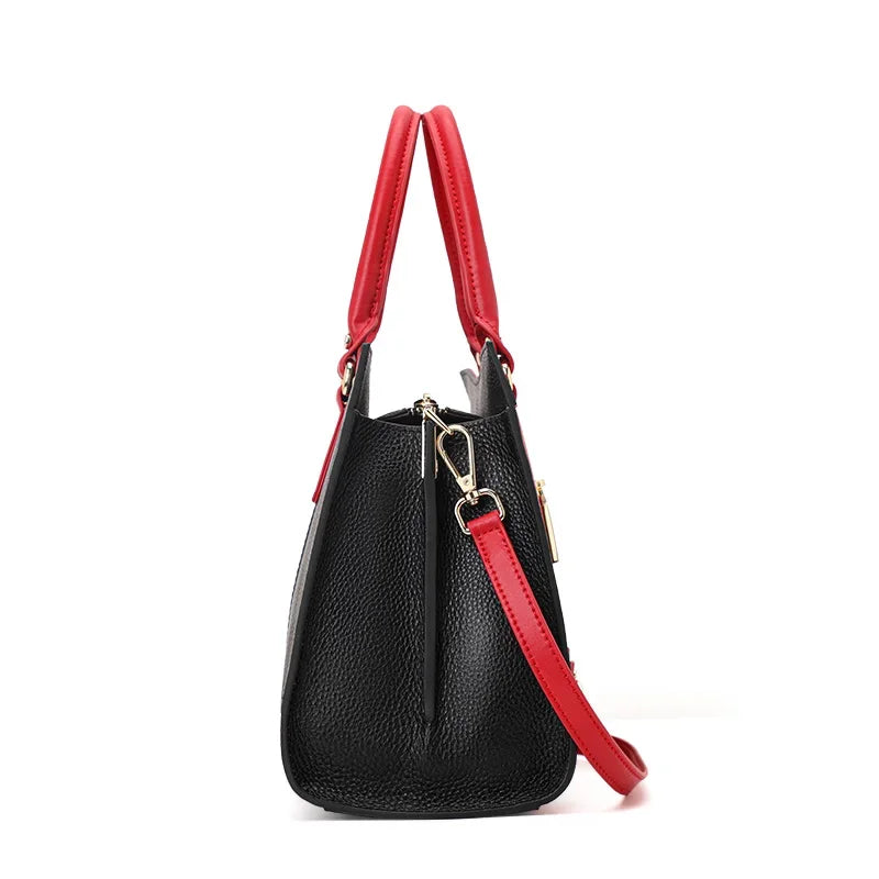 Aidrani 2026 High-End Women's Genuine Leather Cowhide Tote Bag Letter Design Underarm Shoulder Bag Fashion Accessory