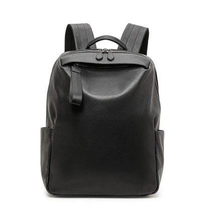 Aidrani First-Layer Cowhide Backpack Men's Large-Capacity Computer Bag Business Travel Leisure Travel Backpack
