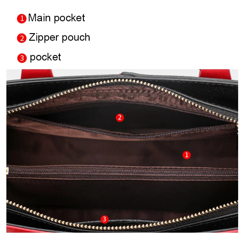 Aidrani 2026 High-End Women's Genuine Leather Cowhide Tote Bag Letter Design Underarm Shoulder Bag Fashion Accessory