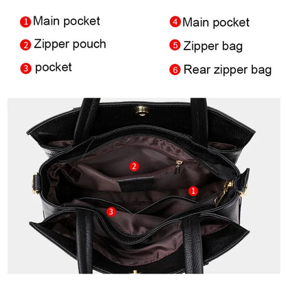Aidrani 2026 New Stylish Genuine Leather Handbag for Mothers, Large Capacity Premium Leather Crossbody Bag for Women