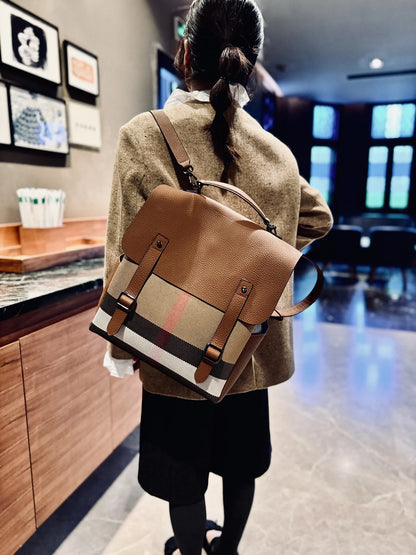Genuine Cowhide New Women Backpack, Aidrani Fashion Leather Rucksack, Casual Shoulder Bag for Travel Work Daily Use
