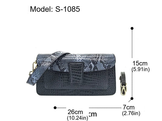 Genuine Cowhide Women Long Wallet, Snake Print Bifold Card Purse, Aidrani Leather Clutch for Daily Travel Shopping Use