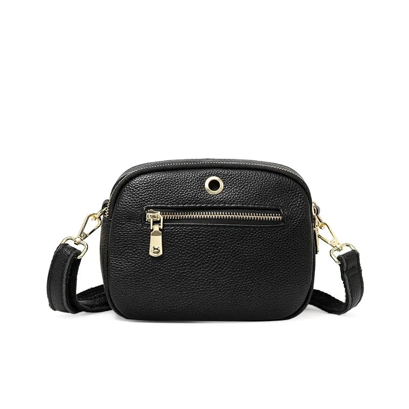 Aidrani Women's New Trendy Rose-Embossed Mom Bag - Top-Grain Leather (Genuine Leather), Double-Layer Shoulder & Crossbody Bag