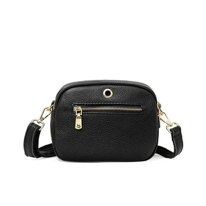 Aidrani Women's New Trendy Rose-Embossed Mom Bag - Top-Grain Leather (Genuine Leather), Double-Layer Shoulder & Crossbody Bag