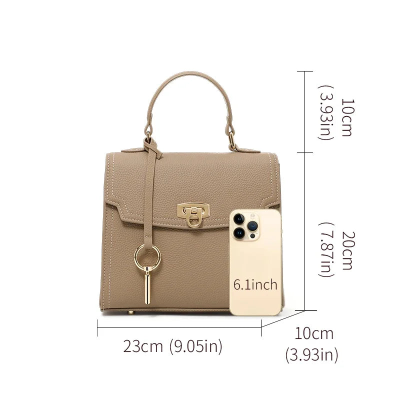 Aidrani Genuine Leather Women's Bag, Summer Top-Grain Cowhide Ladies' Bag, New Fashionable Tote & Crossbody Small Square Bag