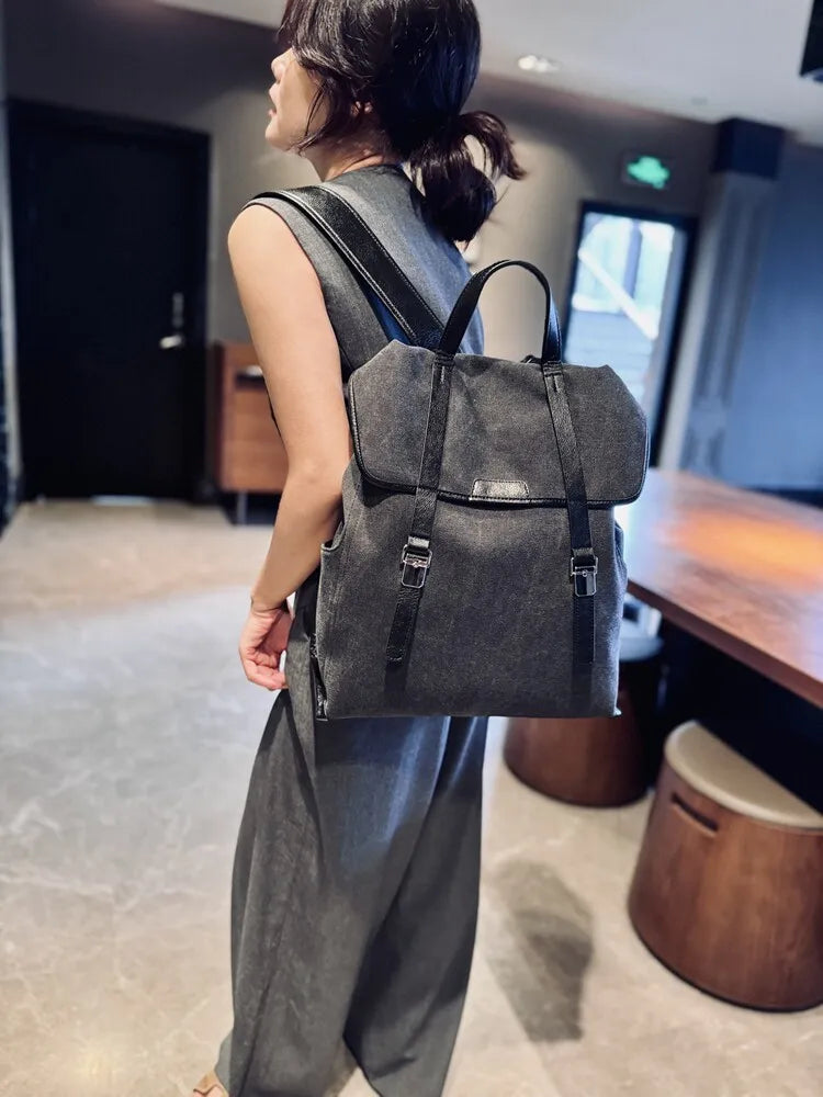 Genuine Cowhide New Women Backpack, Aidrani Fashion Leather Rucksack, Casual Shoulder Bag for Travel Work Daily Use
