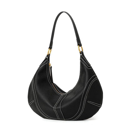 Aidrani 2026 New Style Leather Crescent Underarm Bag for Women, Large-Capacity Versatile Commuter Shoulder Bag for Mothers