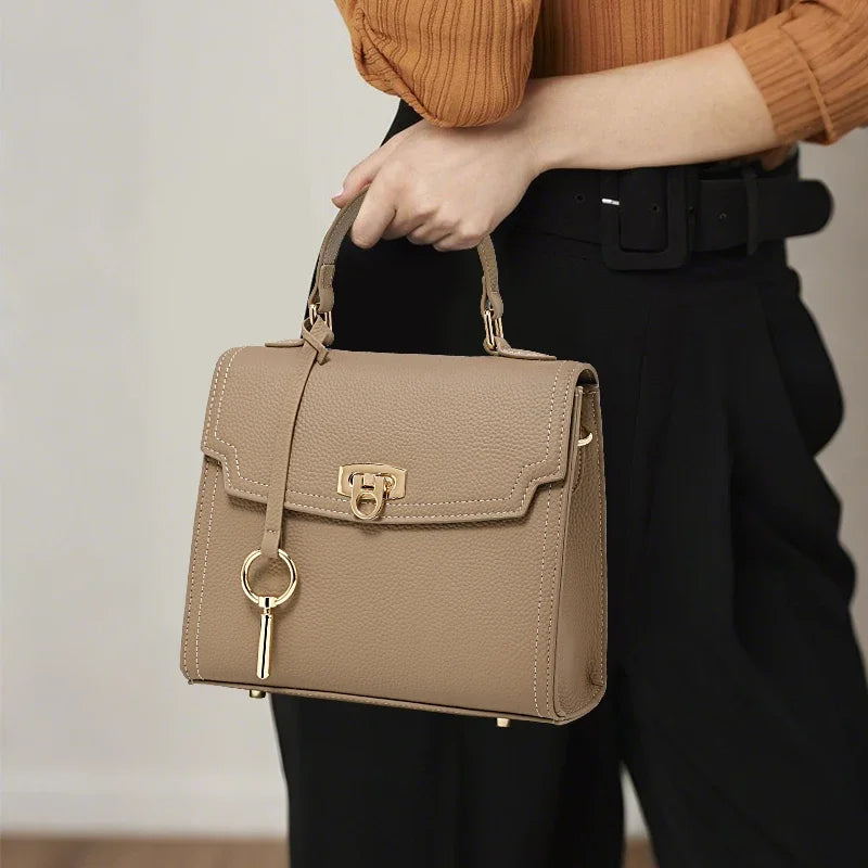 Aidrani Genuine Leather Women's Bag, Summer Top-Grain Cowhide Ladies' Bag, New Fashionable Tote & Crossbody Small Square Bag