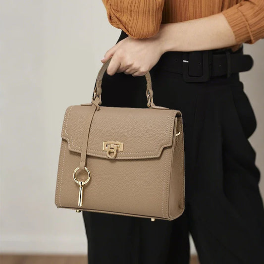 Aidrani Genuine Leather Women's Bag, Summer Top-Grain Cowhide Ladies' Bag, New Fashionable Tote & Crossbody Small Square Bag