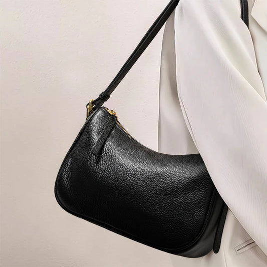 Aidrani 2026 New Arrival Women's Genuine Cowhide Shoulder Bag, High-End Texture Large Capacity Soft Leather Crossbody Purse