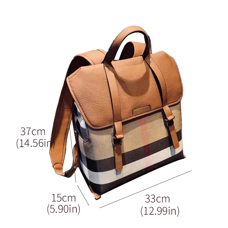 Genuine Cowhide New Women Backpack, Aidrani Fashion Leather Rucksack, Casual Shoulder Bag for Travel Work Daily Use