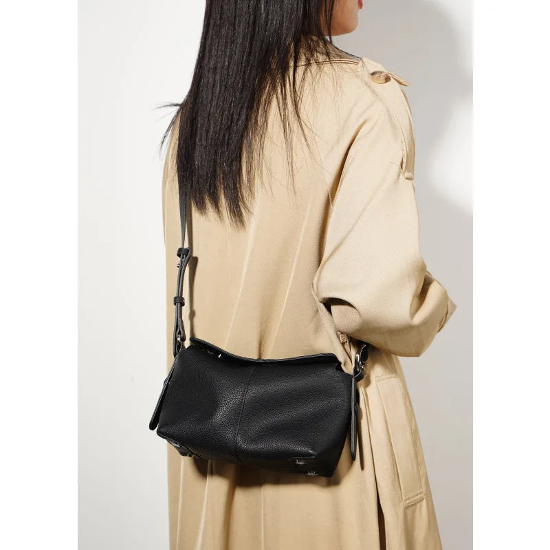 New underarm bag Aidrani top layer cowhide crossbody bag commuting women's versatile handbag genuine leather shoulder bag