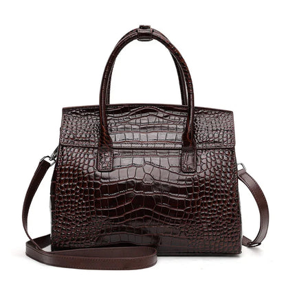 Aidrani 2026 New Style Genuine Leather Bag for Women, Large Capacity Commuter Bag, Crocodile Pattern Shoulder & Handbag