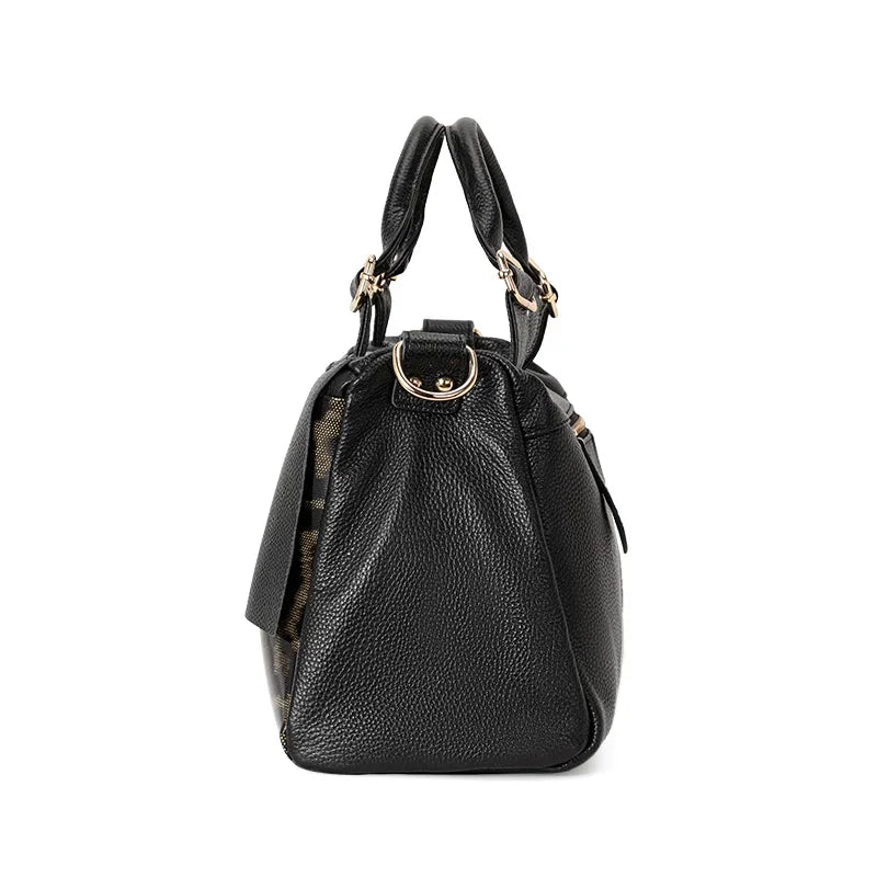 Aidrani 2026 New Arrival Genuine Leather Women's Bag, Fashion Leopard Print Crossbody Bag, Cowhide Handbag, Large Ladies Purse