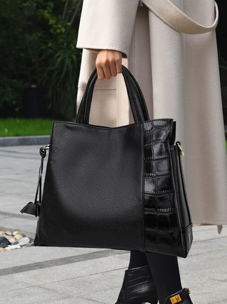 Aidrani 2026 New Stylish Genuine Leather Handbag for Mothers, Large Capacity Premium Leather Crossbody Bag for Women