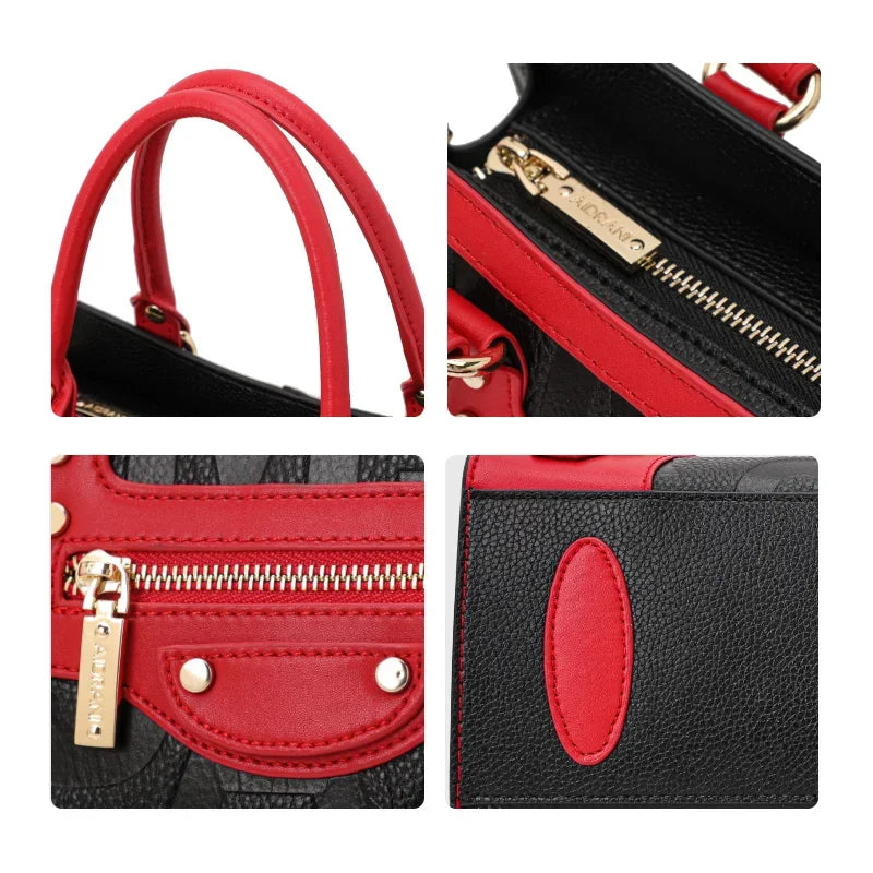 Aidrani 2026 High-End Women's Genuine Leather Cowhide Tote Bag Letter Design Underarm Shoulder Bag Fashion Accessory