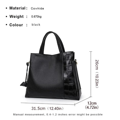 Aidrani 2026 New Stylish Genuine Leather Handbag for Mothers, Large Capacity Premium Leather Crossbody Bag for Women