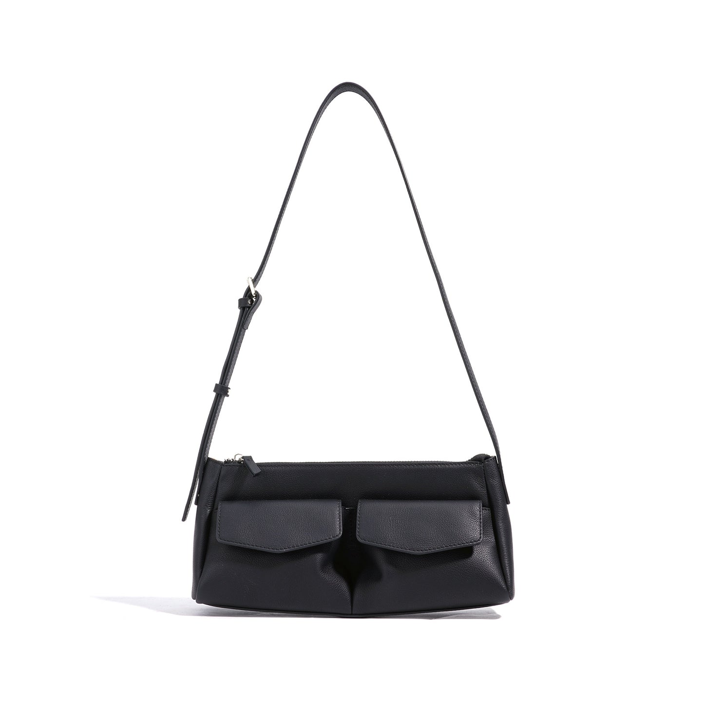 Genuine Cowhide Textured Rectangle Shoulder Bag Women,Adjustable Leather Crossbody Strap Multi Pocket Lightweight Office Handbag