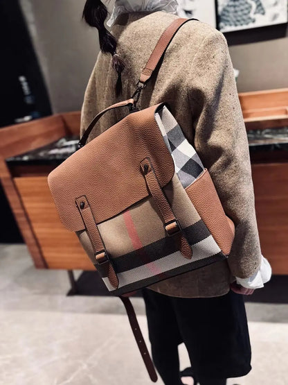 Genuine Cowhide New Women Backpack, Aidrani Fashion Leather Rucksack, Casual Shoulder Bag for Travel Work Daily Use