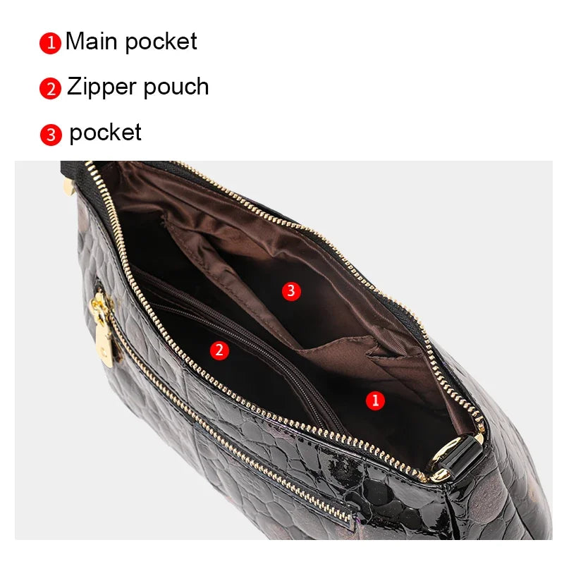 Aidrani 2026 New Style Purple Crossbody Handbag for Middle-Aged Women, Elegant, Spacious Mommy Bag