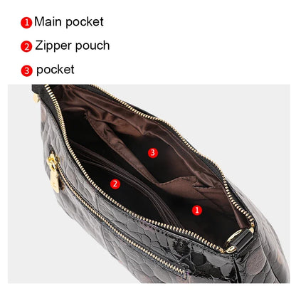 Aidrani 2026 New Style Purple Crossbody Handbag for Middle-Aged Women, Elegant, Spacious Mommy Bag