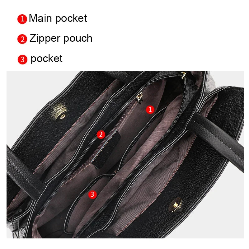 Aidrani 2026 New Style Fashion Genuine Leather Handbag for Middle-aged Women, Small Shoulder Bag & Crossbody Bag