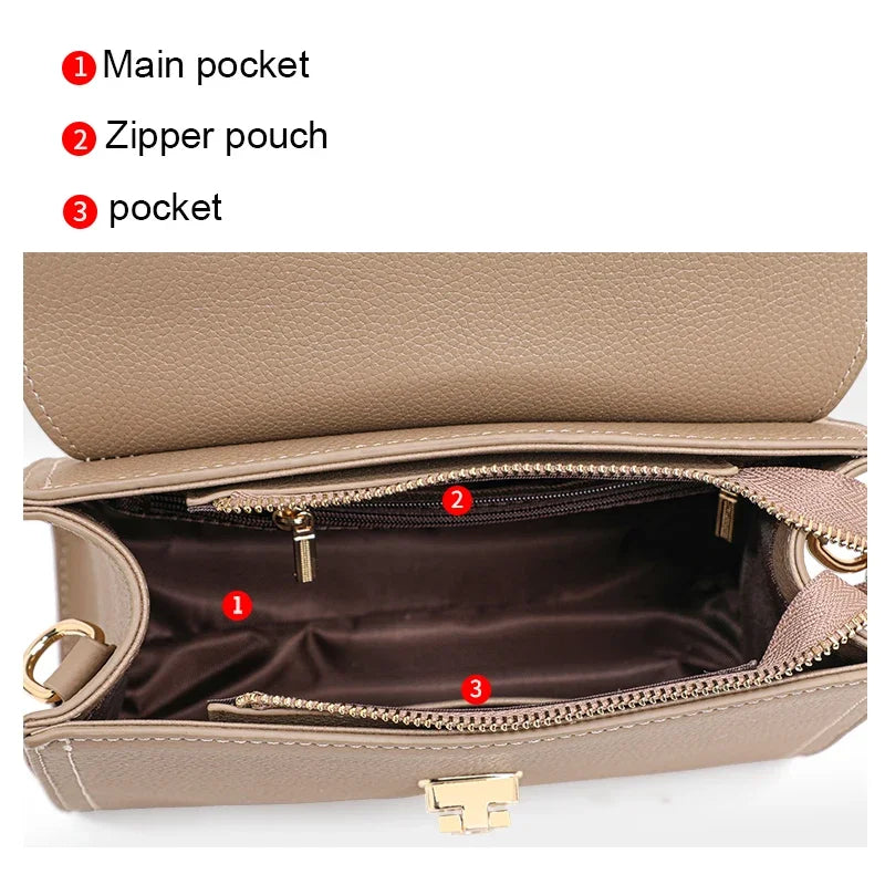 Aidrani Genuine Leather Women's Bag, Summer Top-Grain Cowhide Ladies' Bag, New Fashionable Tote & Crossbody Small Square Bag