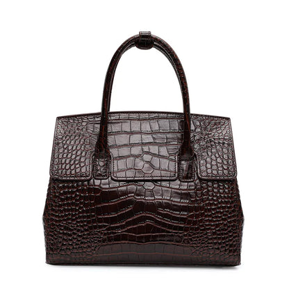 Aidrani 2026 New Style Genuine Leather Bag for Women, Large Capacity Commuter Bag, Crocodile Pattern Shoulder & Handbag