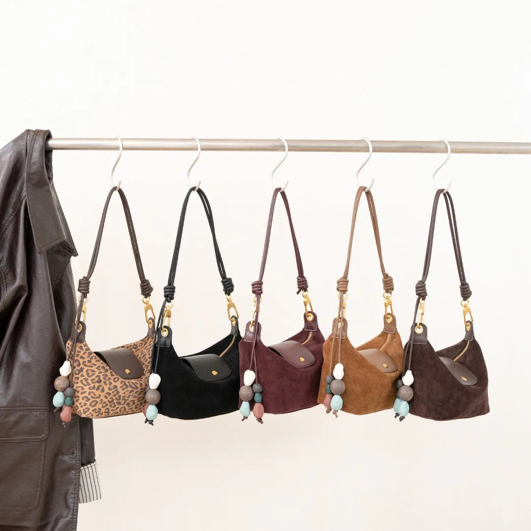 Top Layer Cowhide Suede Matte Flap Bag, Aidrani Vintage Top Handle Handbag, Women Casual Purse for Shopping Travel Office