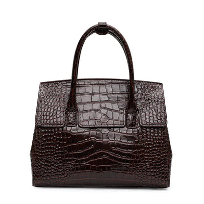 Aidrani 2026 New Style Genuine Leather Bag for Women, Large Capacity Commuter Bag, Crocodile Pattern Shoulder & Handbag
