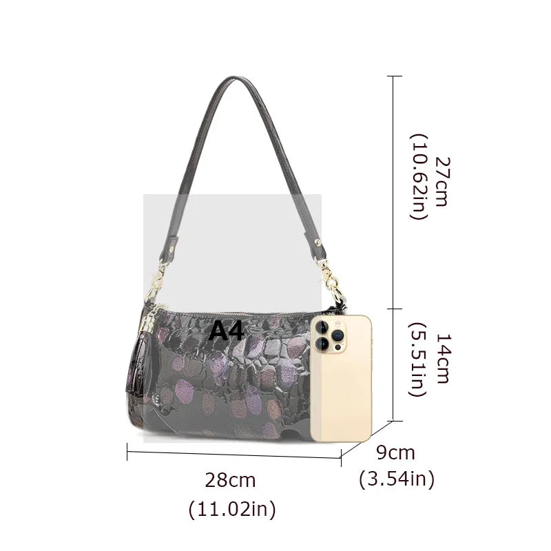 Aidrani 2026 New Style Purple Crossbody Handbag for Middle-Aged Women, Elegant, Spacious Mommy Bag