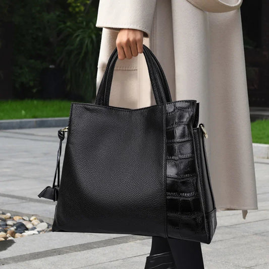 Aidrani 2026 New Stylish Genuine Leather Handbag for Mothers, Large Capacity Premium Leather Crossbody Bag for Women