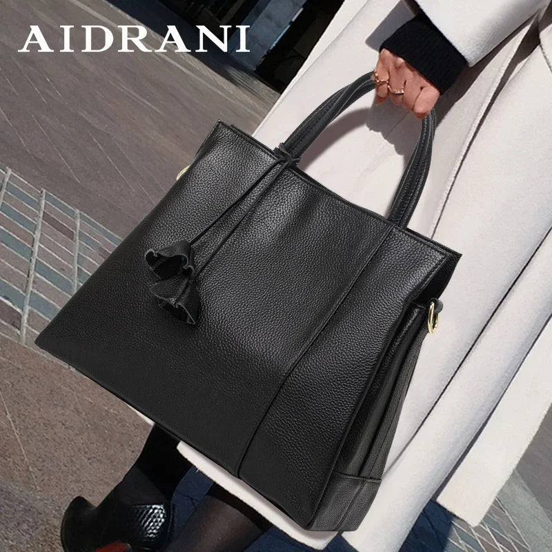 Aidrani 2026 New Style Fashion Genuine Leather Handbag for Middle-aged Women, Small Shoulder Bag & Crossbody Bag