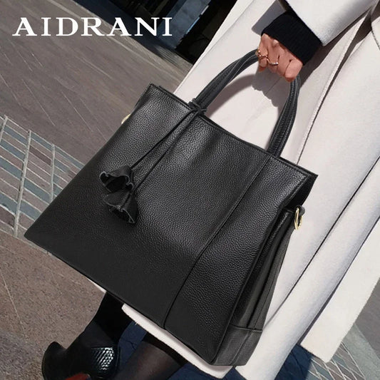 Aidrani 2026 New Style Fashion Genuine Leather Handbag for Middle-aged Women, Small Shoulder Bag & Crossbody Bag