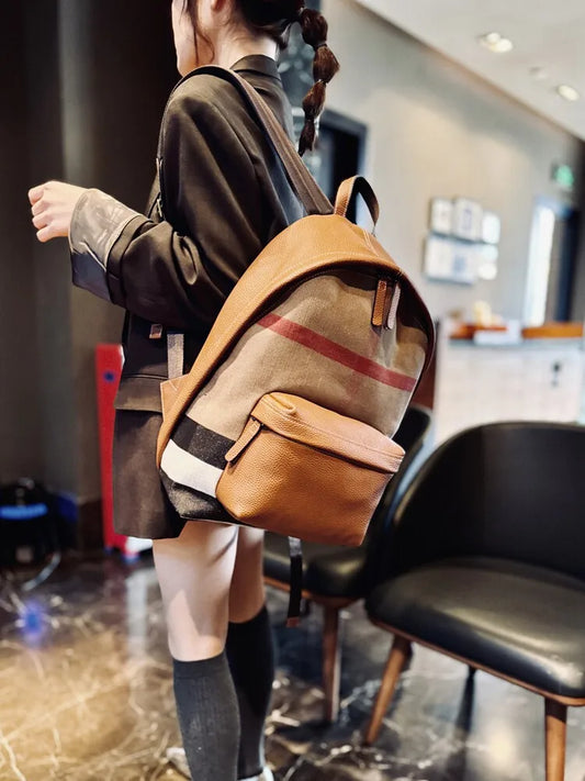 Genuine Cowhide New Women Backpack, Aidrani Fashion Leather Rucksack, Casual Shoulder Bag for Travel Work Daily Use