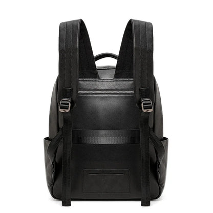 Aidrani First-Layer Cowhide Backpack Men's Large-Capacity Computer Bag Business Travel Leisure Travel Backpack